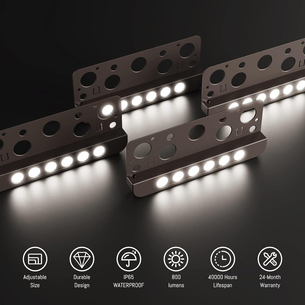 4-Pack 7-Inch LED Retaining Wall Lights O265634