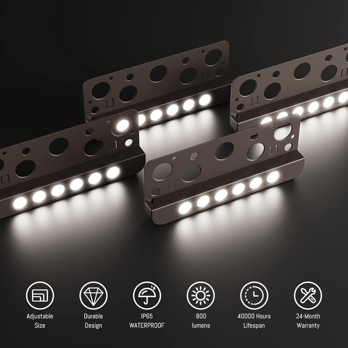 4-Pack 7-Inch LED Retaining Wall Lights O265634
