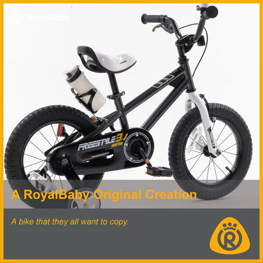 12 In Black Kids Bike with Training Wheels N60748
