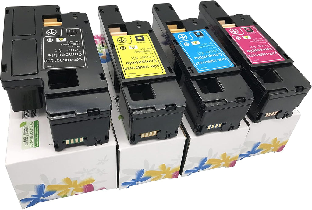 Replacement Toner Cartridge for Xerox Phaser 6000 6010 Workcentre 6015, 4-Pack J375836