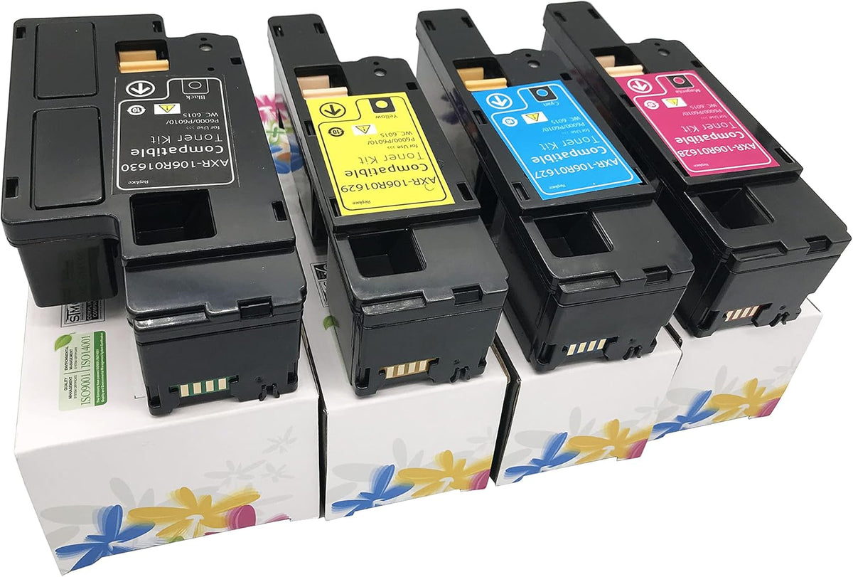 Replacement Toner Cartridge for Xerox Phaser 6000 6010 Workcentre 6015, 4-Pack J375836