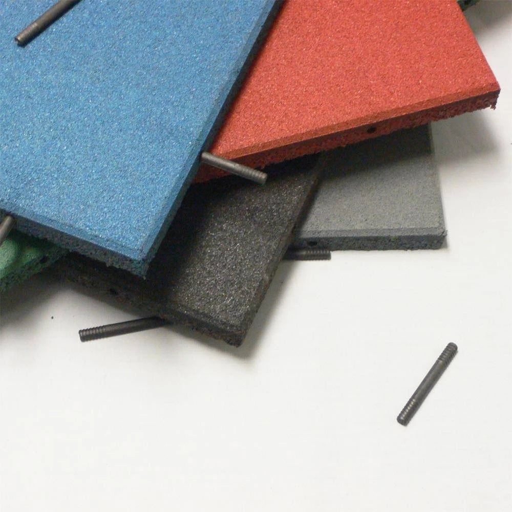 Interlocking Rubber Flooring Tiles, 3 Pack, 20 x 20 x 1 in P4934