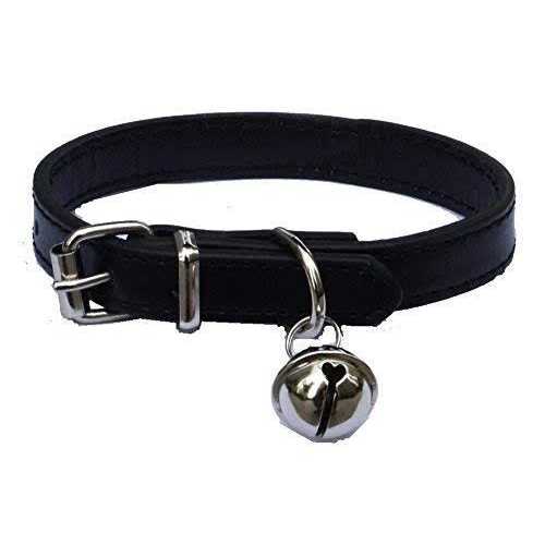 Adjustable Leather Pet Collar with Bell A196180
