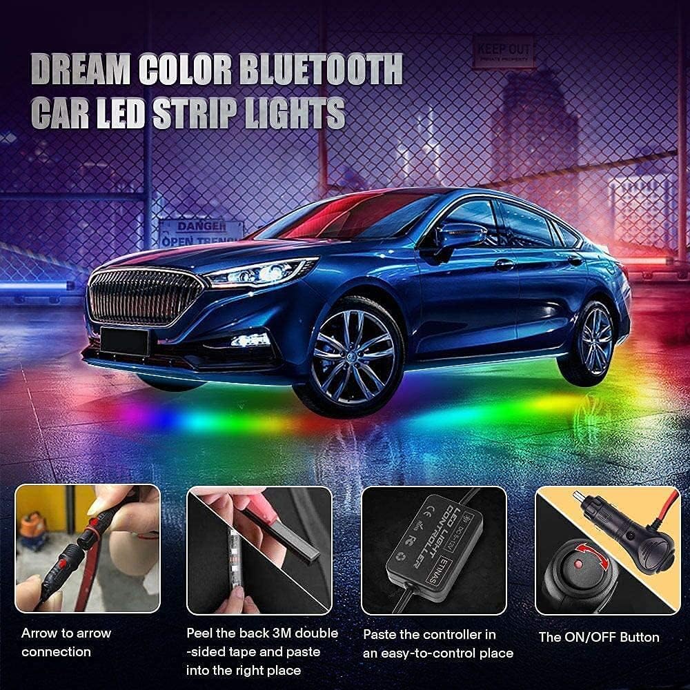 Bluetooth Dream Color Chasing Strip Lights Kit Y61339
