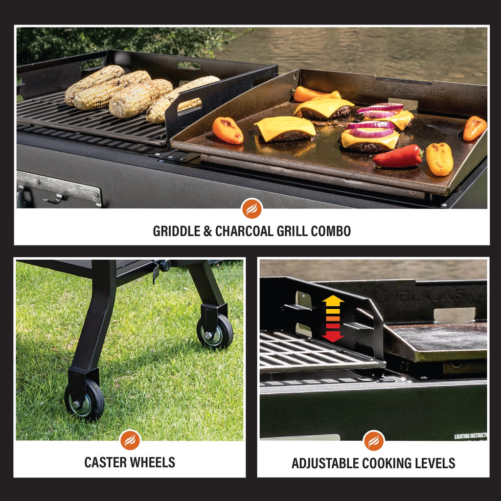 Propane Griddle and Charcoal Grill Combo Y68678