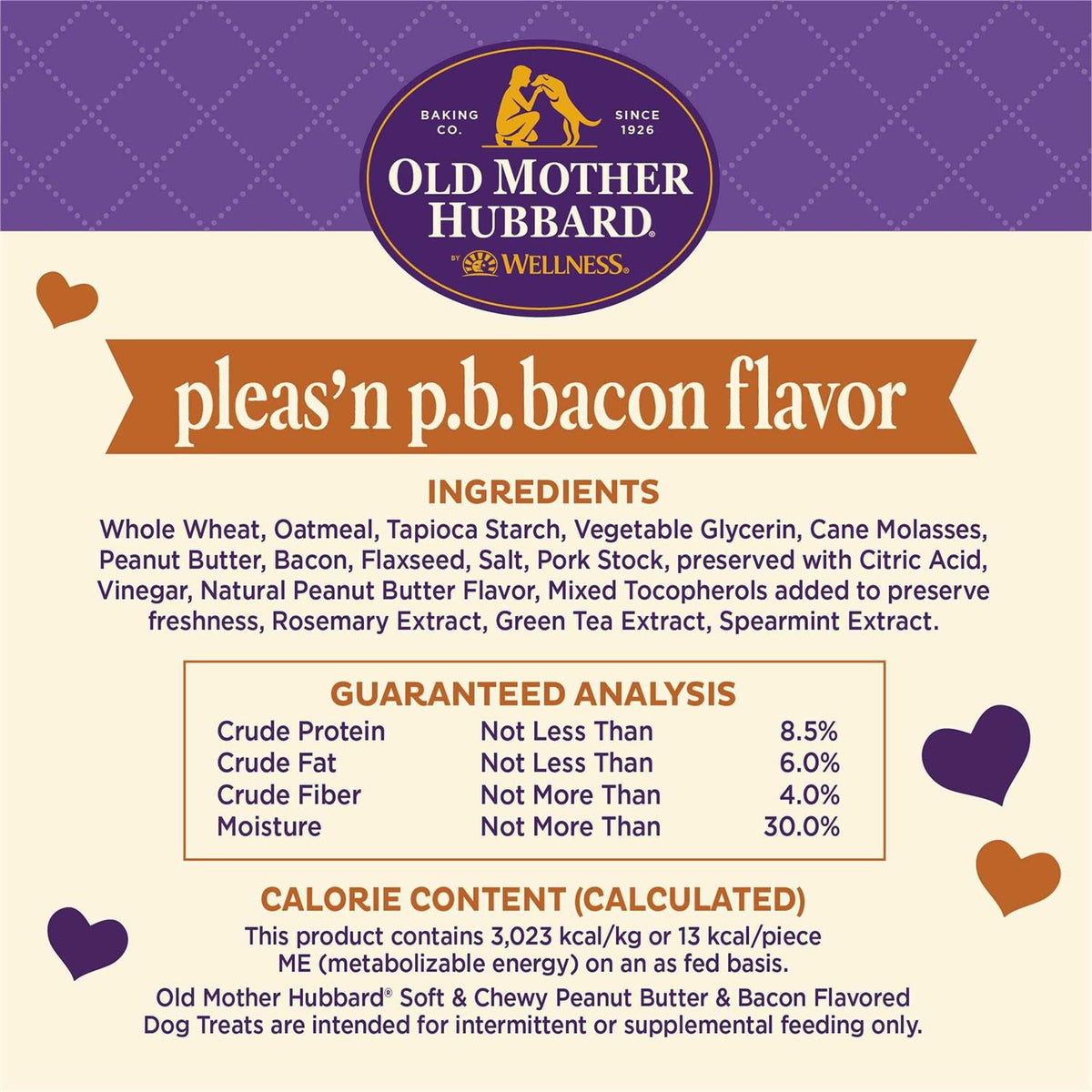 Peanut Butter & Bacon Baked Dog Treats Y4905
