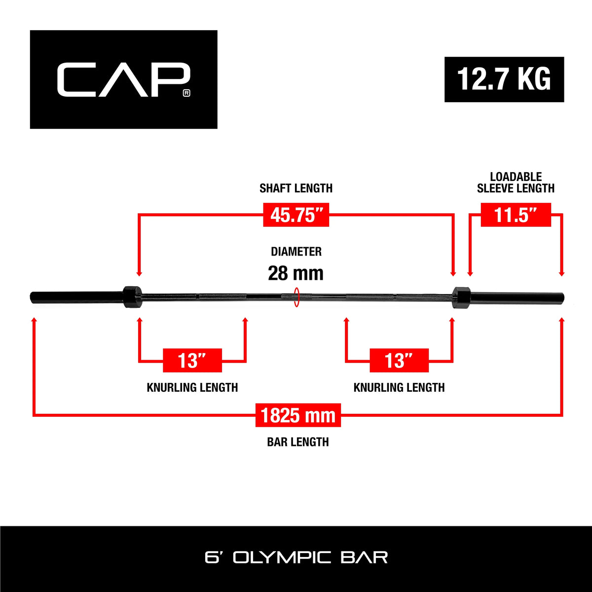 Olympic Weight Bar, 5 Ft. X44652