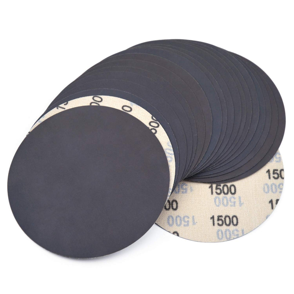 6 Inch 2000 Grit Waterproof Hook & Loop Silicon Carbide Sanding Discs 20-Pack B390
