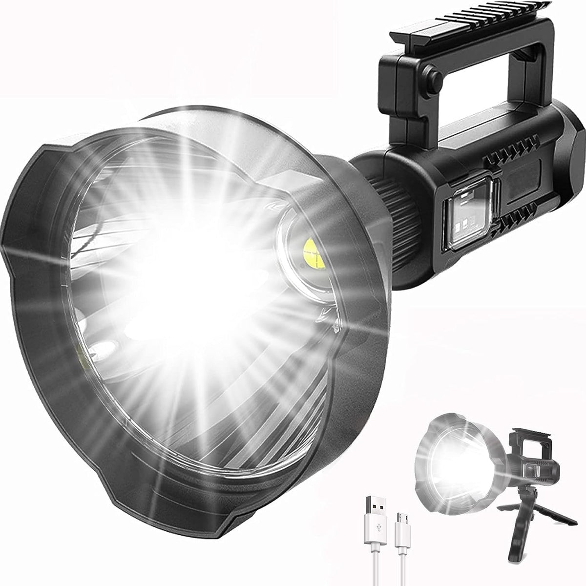 Rechargeable Handheld LED Flashlight 90000 High Lumens Waterproof A284341