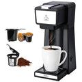 Slim Single Serve Coffee Maker 2 in 1, 14 Oz, Black L484
