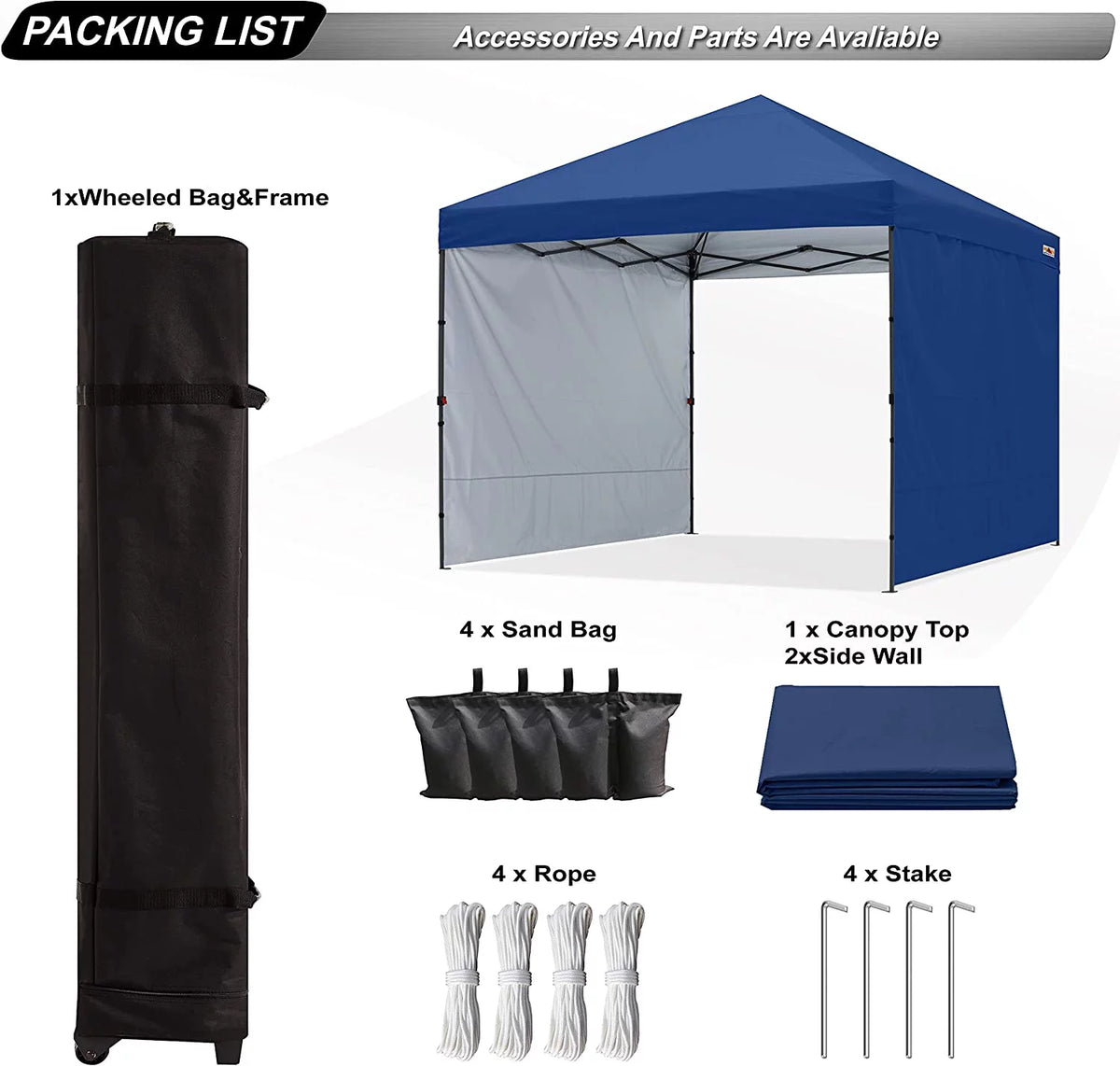 10 ft x 10 ft White Pop up Canopy Tent O16555