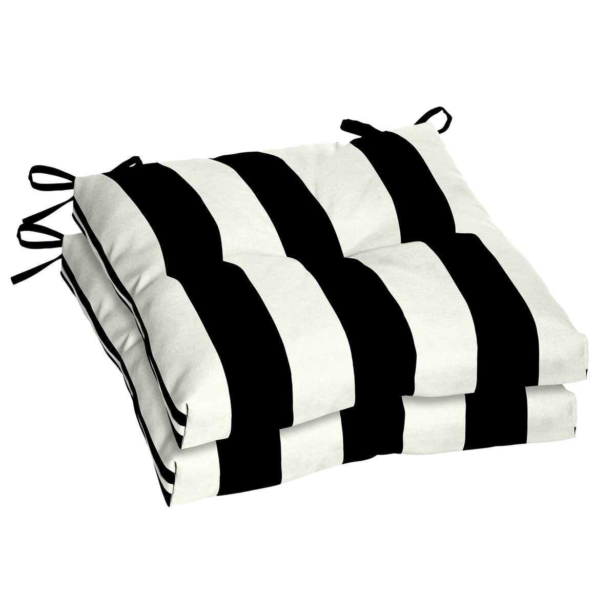Black Stripe Outdoor Seat Cushion 2 Pack A643