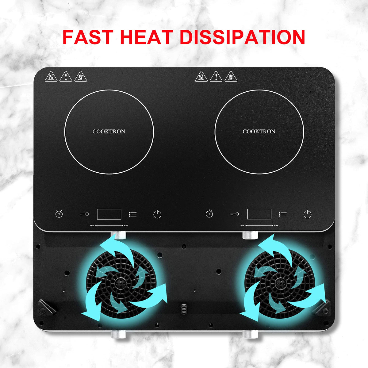 1800W Double Burner Electric Induction Cooktop Q706