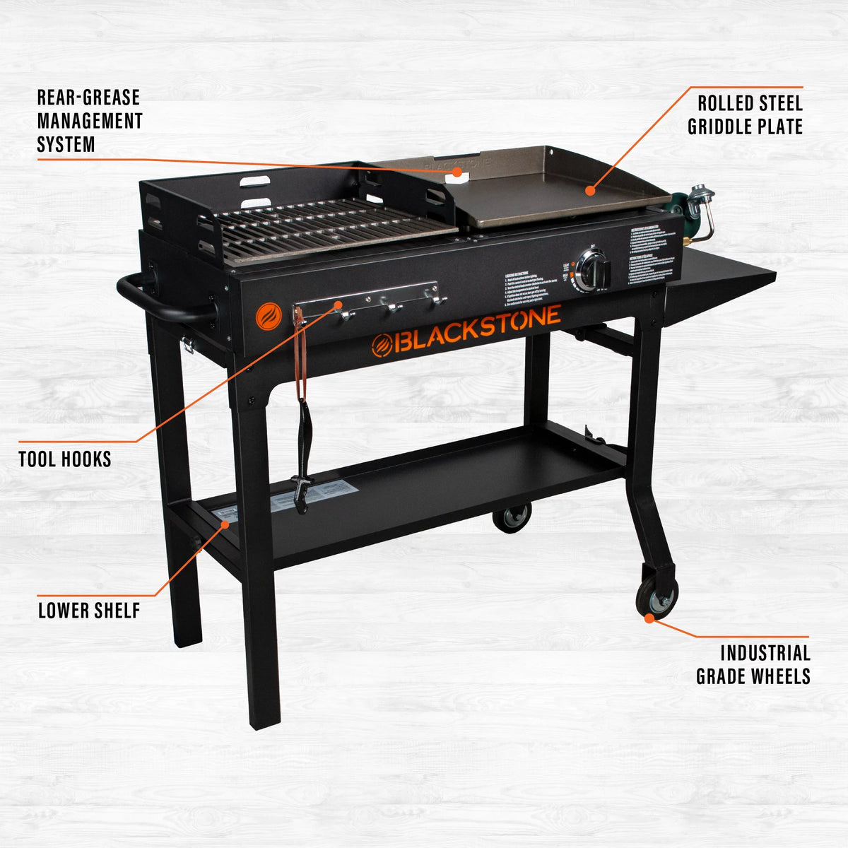 Propane Griddle and Charcoal Grill Combo Y68678