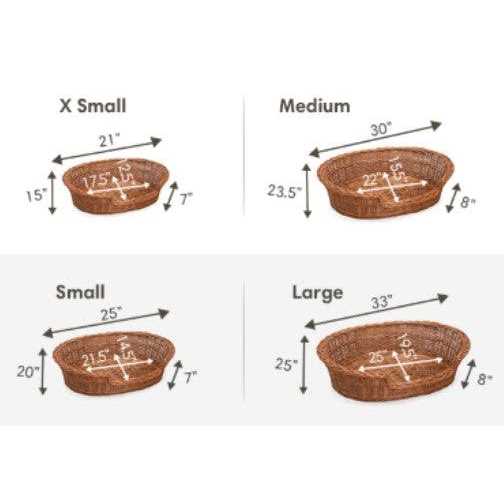 Wicker Dog Bed Basket K247