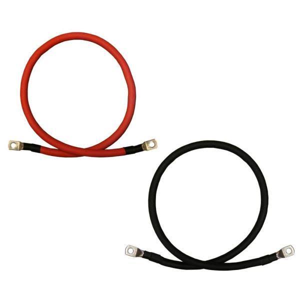 2/0 Gauge Red Black Pure Copper Inverter Cables 5 ft N3453
