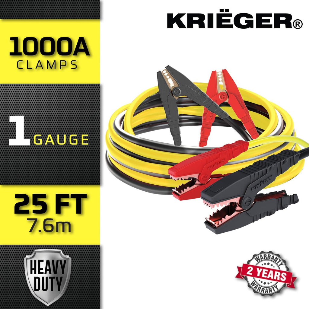 Heavy Duty Automotive Booster Cables 25-Feet 1-Gauge Z306
