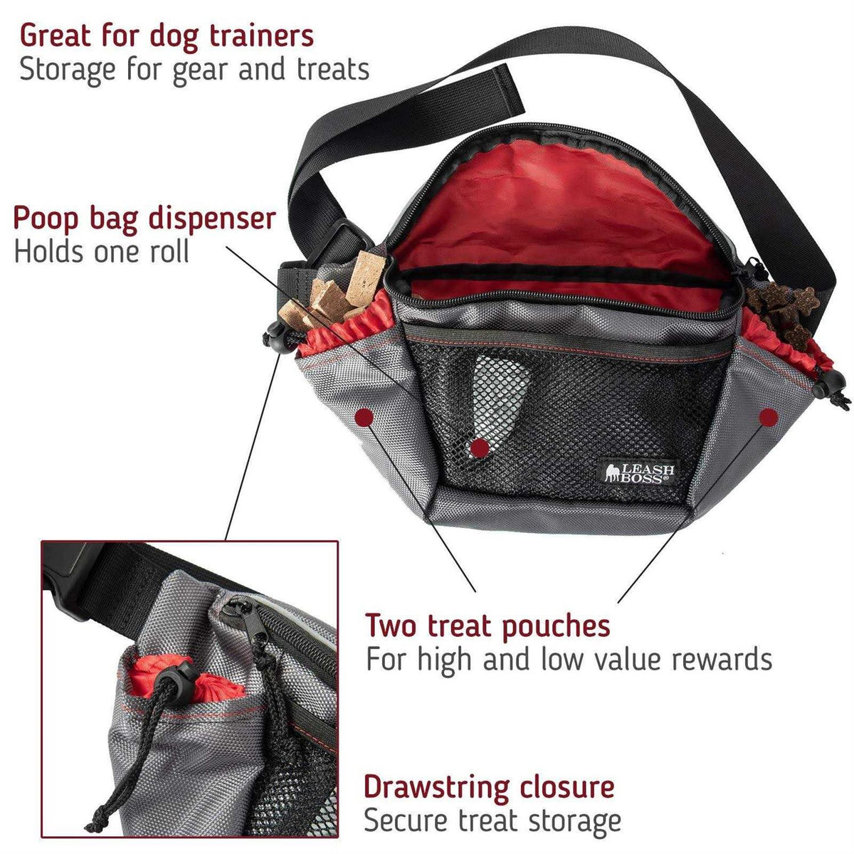 Dog Treat Training Pouch with Waste Bag Dispenser J77665