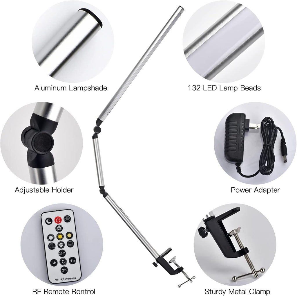 LED Desk Lamp with Clamp and Remote N82246
