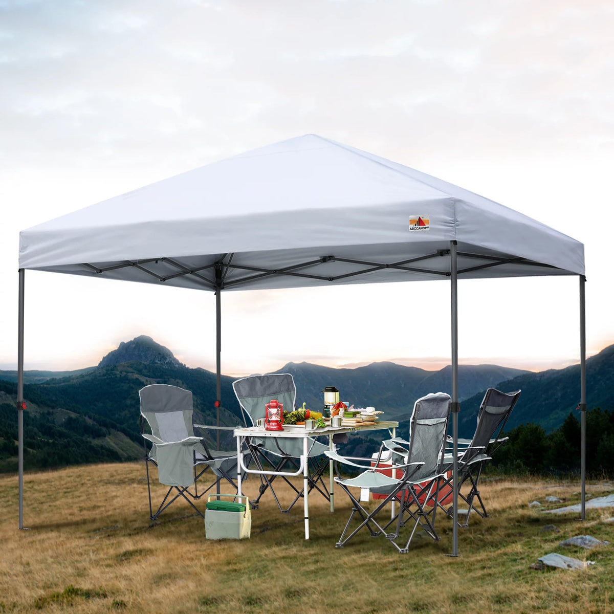 10 ft x 10 ft White Pop up Canopy Tent O16555