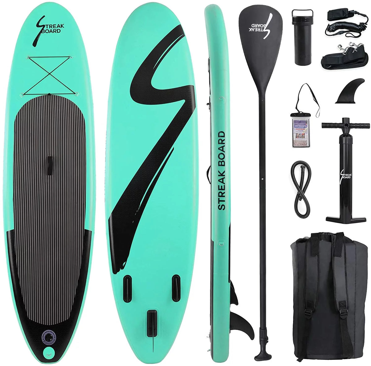 10' Inflatable Stand up Paddle Board with Paddle & Hand Pump S94010