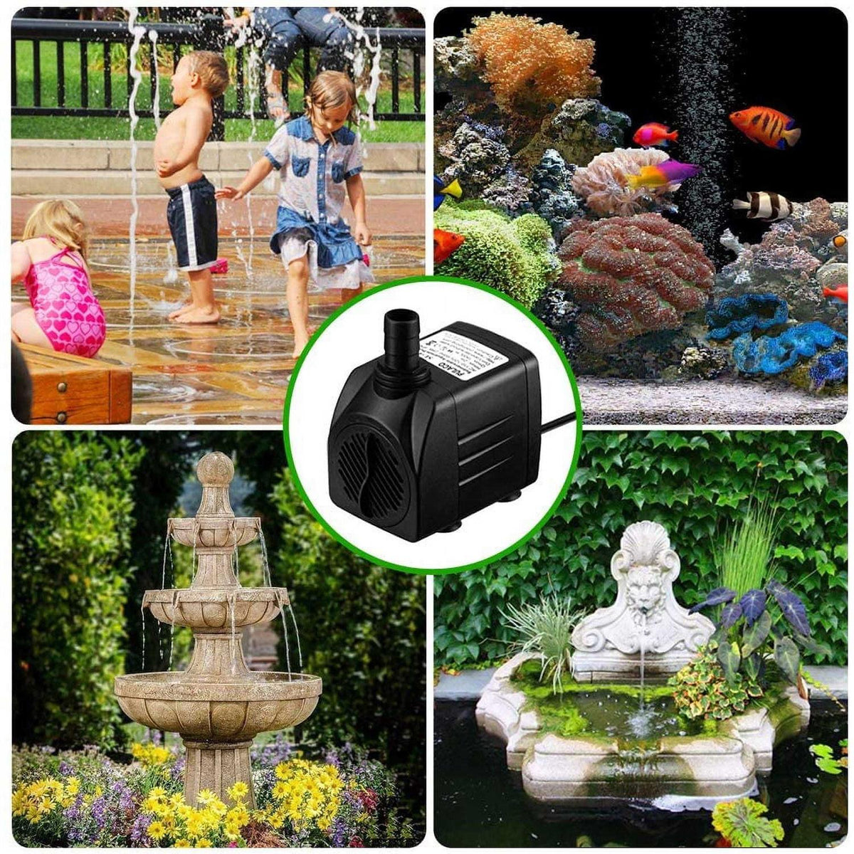 10W 160GPH Submersible Pump with Tubing R63896