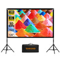 120inch 16:9 4K Wrinkle-Free Projector Screen with Stand and Carry Bag D90400