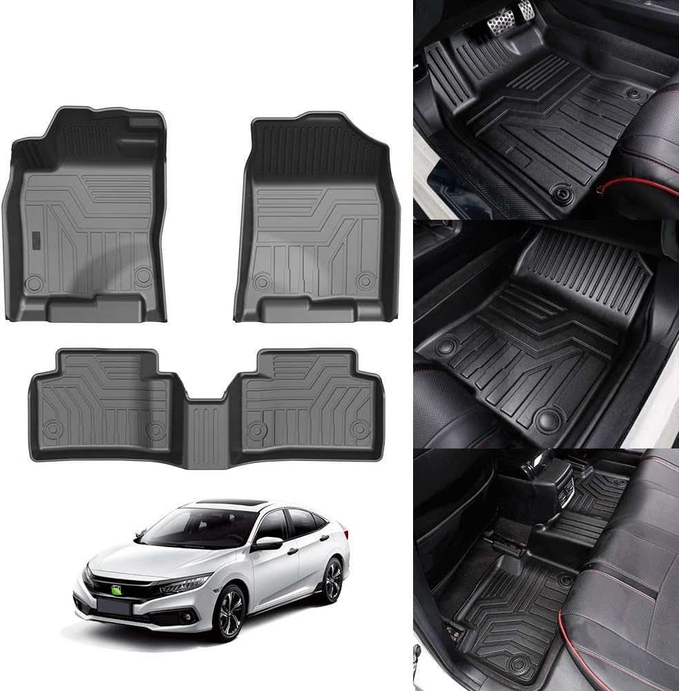 Black 2 Row Carpet Floor Liner Set G649