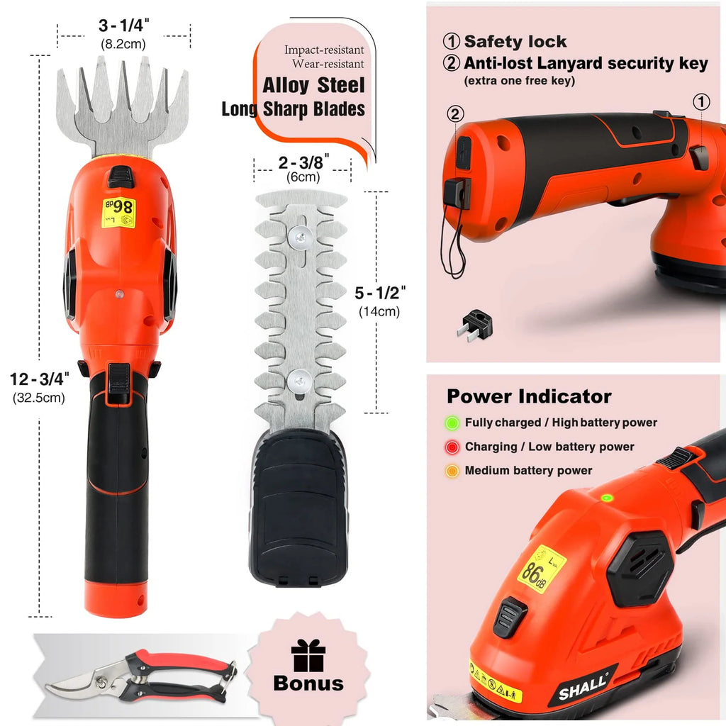 Cordless Hedge Trimmer and Garden Shears W5454
