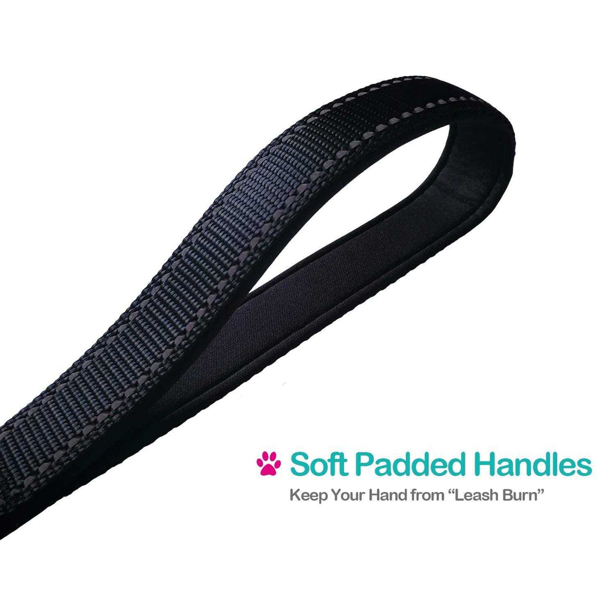 Short Padded Handle Heavy Duty Nylon Dog Leash N72119