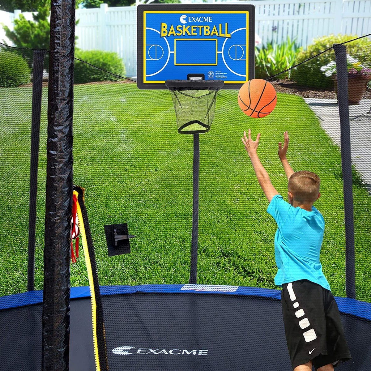 Red Trampoline Basketball Hoop G25352