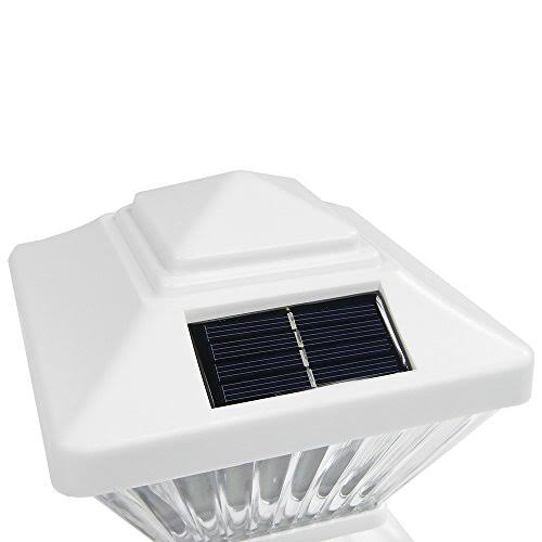 White 8 Pack Solar LED Post Deck Cap G9744