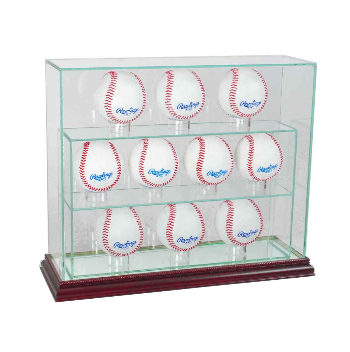 10 Baseball Upright Display Case B8965