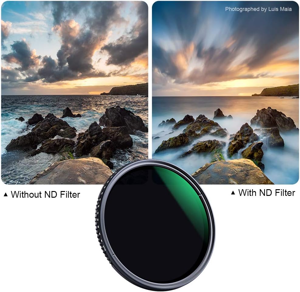 77mm Variable Neutral Density Filter ND8-ND2000 Adjustable ND Filter with Multi-Layer Coatings Q35860
