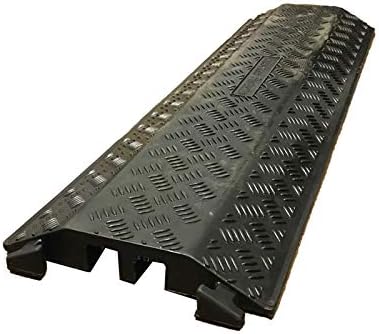 Black 2 Channel Rubber Cable Protector P50673