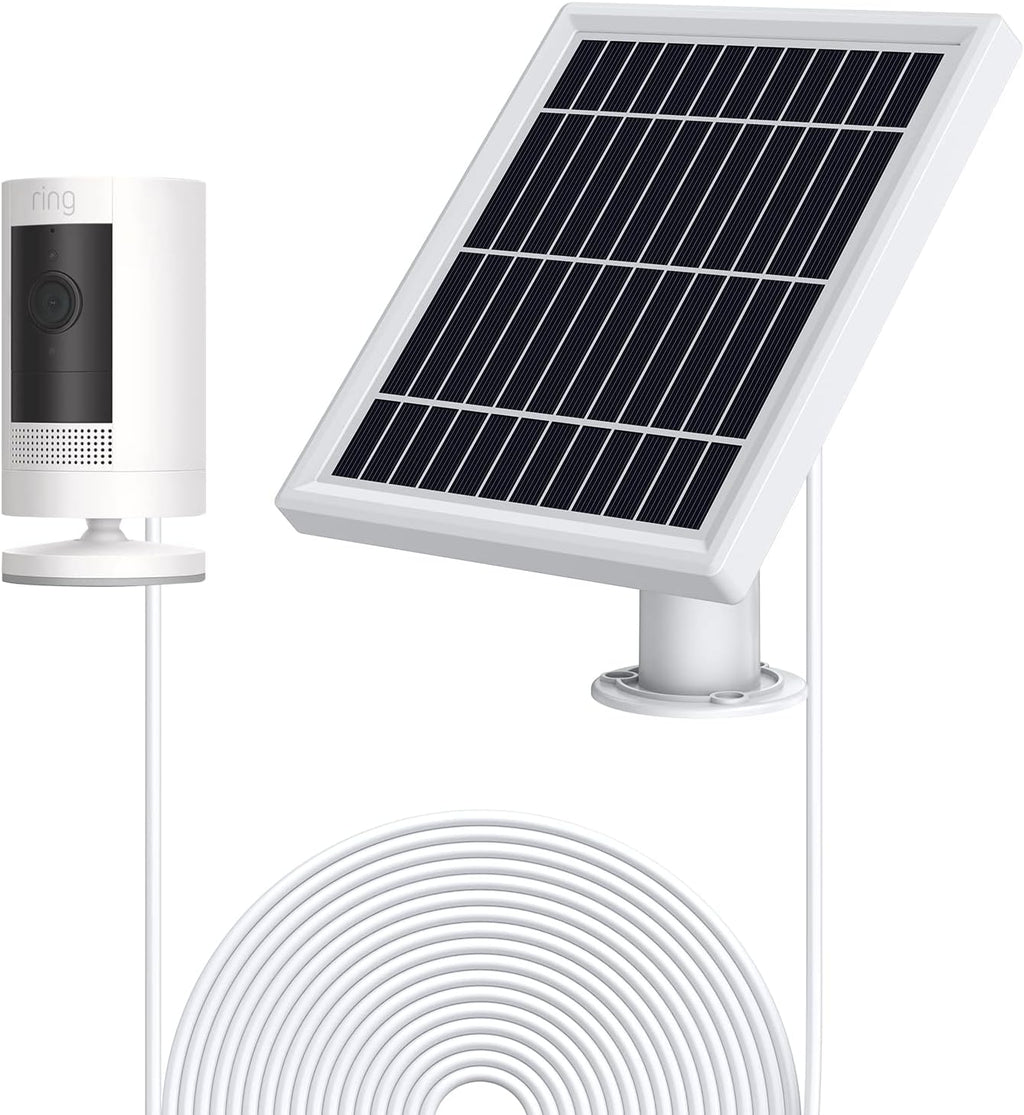 White Solar Panel with Wall Mount and Power Cable R3832