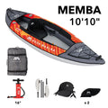 Inflatable Touring Kayak with Carry Bag, Paddle, Fin, Pump V8596