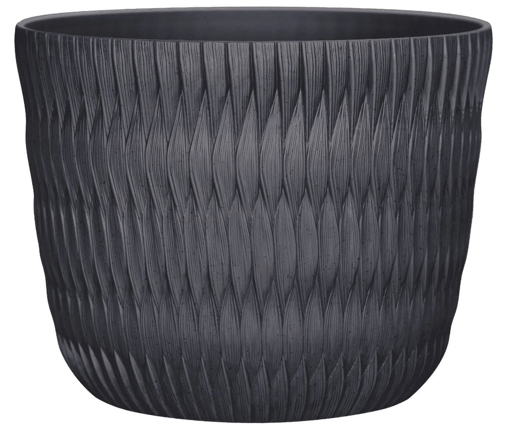 Black Resin Planter D693