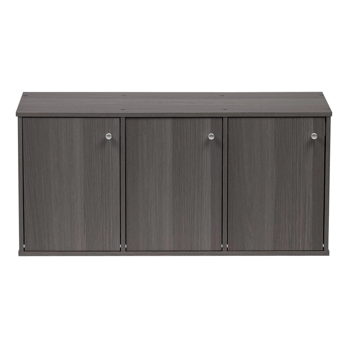 3-Tier 3-Door Wood Bookcase Storage Shelf V64446