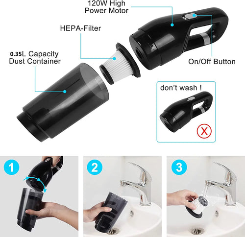 120W Cordless Handheld Car Vacuum Cleaner W99362