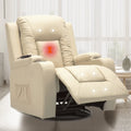 Black PU Leather Heated Massage Recliner Chair Y442