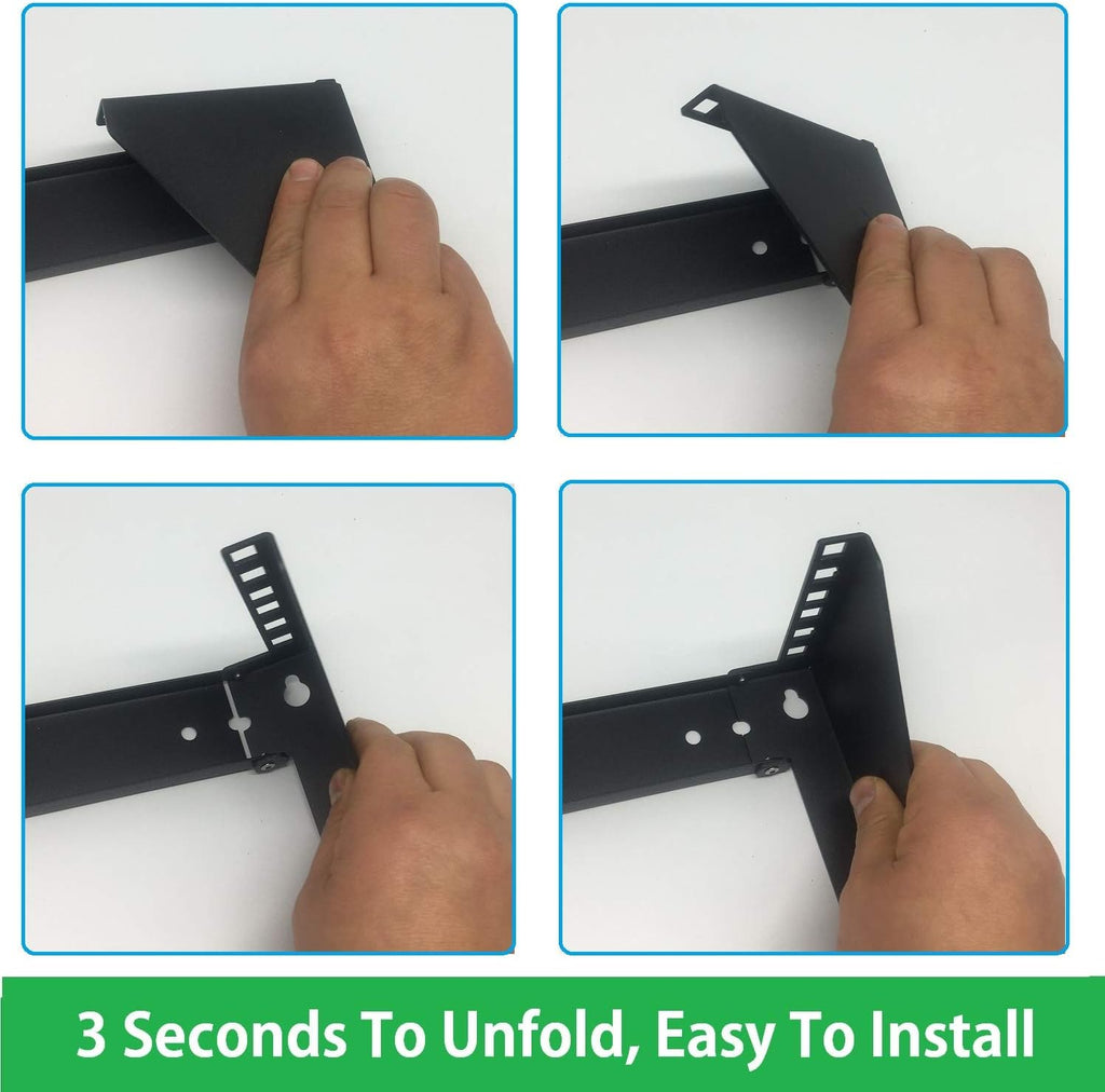 19 Inch 2U Heavy Duty Vertical Wall Mountable Rack Pack of 2 X57753