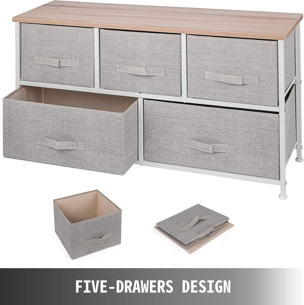 5 Drawer Storage Tower Dresser Chest Cabinet Z2741