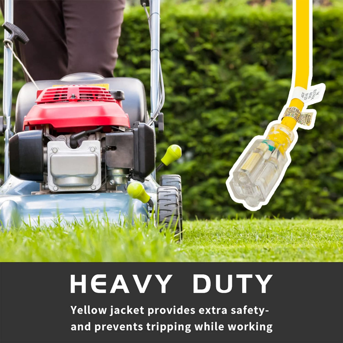 50Ft Heavy Duty Yellow Extension Cord W342