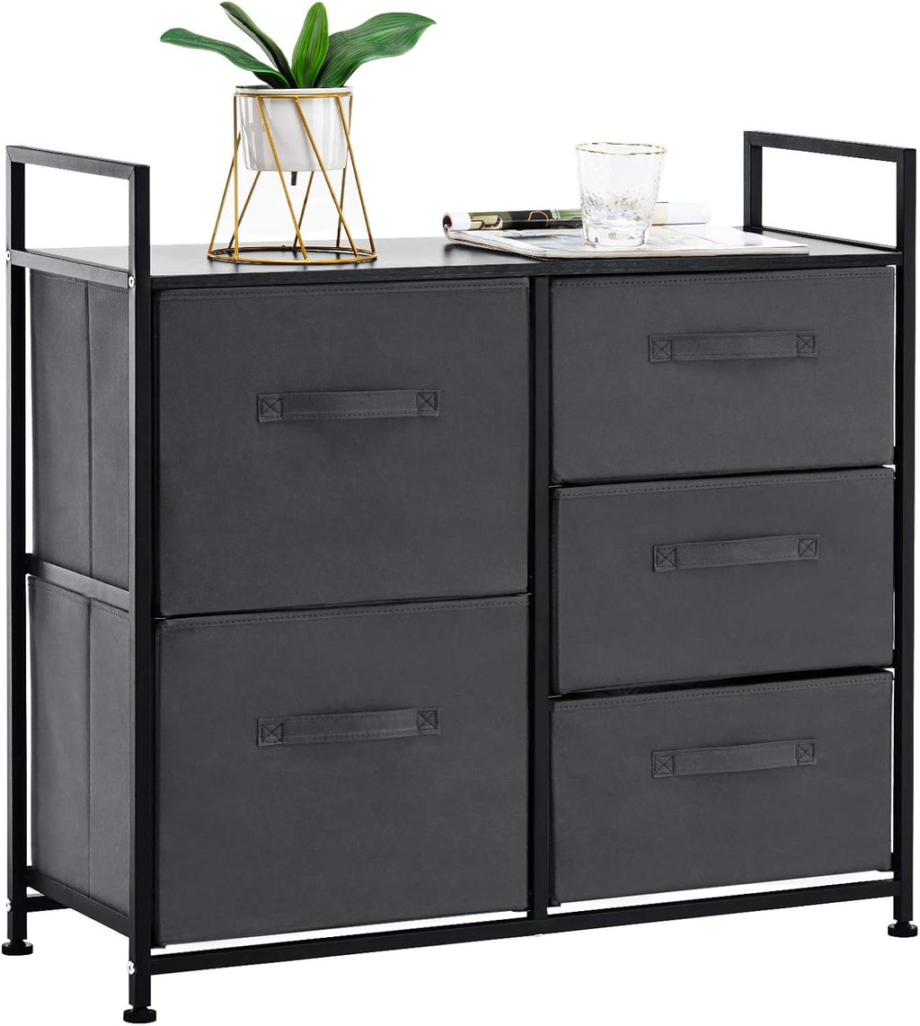 Fabric 5 Drawer Dresser Tower H552621