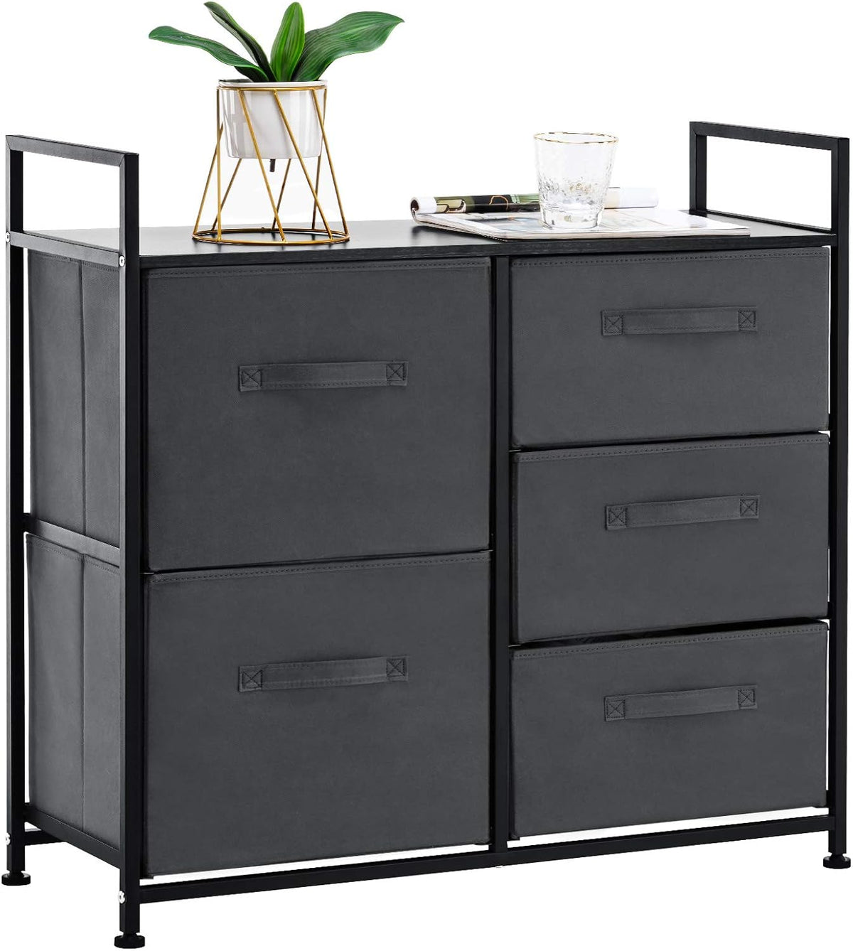Fabric 5 Drawer Dresser Tower H552621