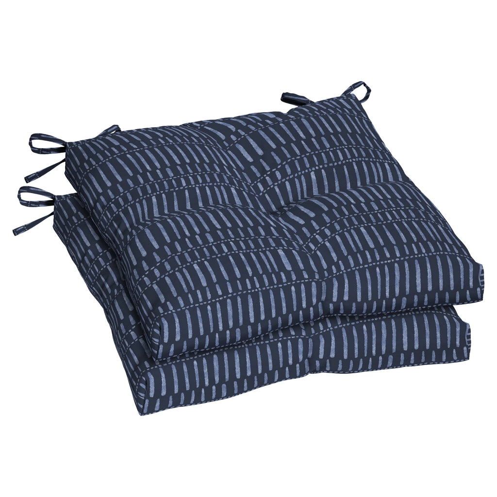 Black Stripe Outdoor Seat Cushion 2 Pack A643