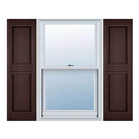 14 3/4x22W x 75x22H Vinyl Raised Panel Shutters L4190
