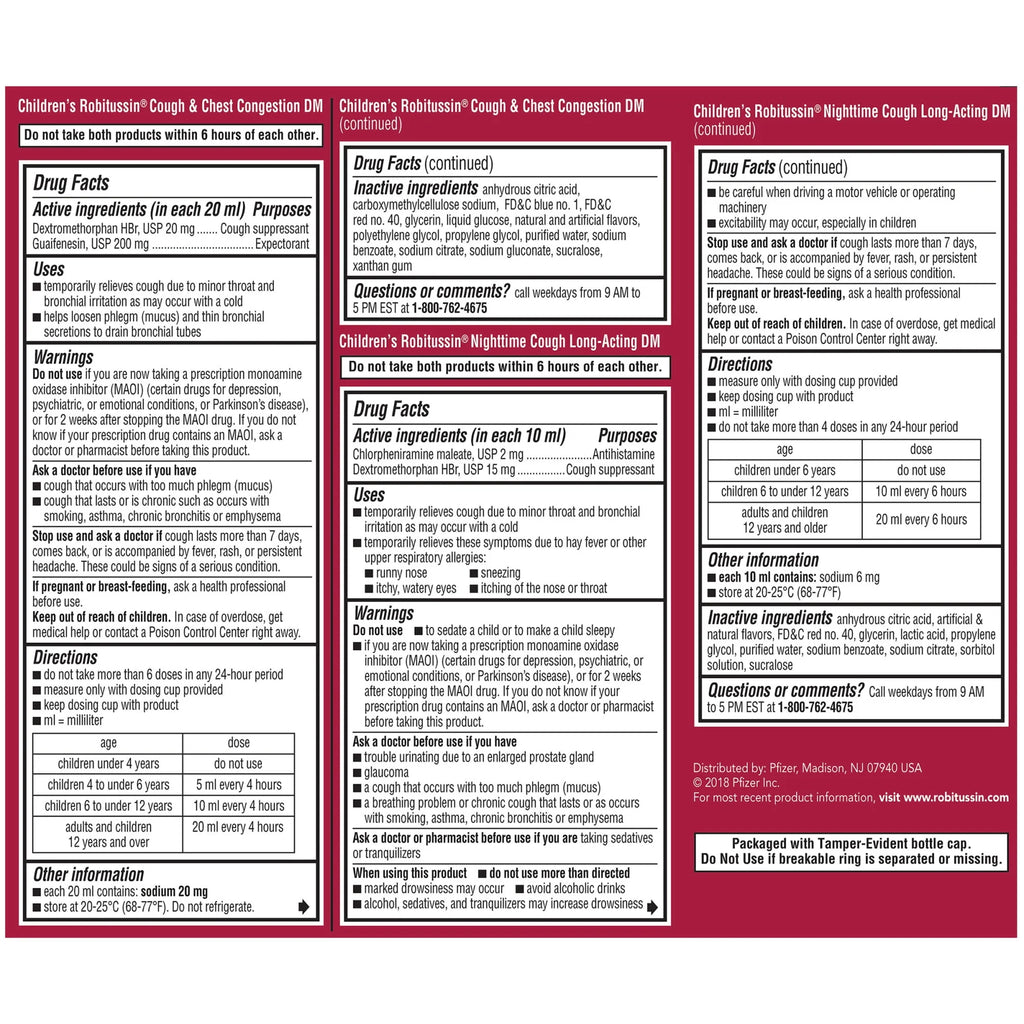 Children's Day and Night Cough and Cold Medicine 4 Fl Oz 2 Pack O2729