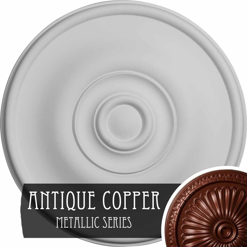 11 3/4x22OD x 3/8x22P Hand-Painted Ceiling Medallion F776267